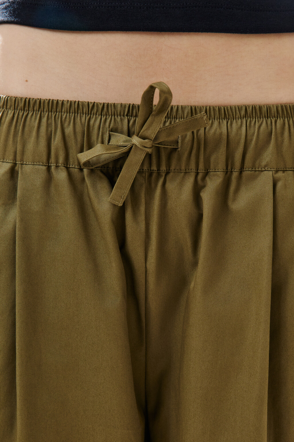 Брюки barrel fit из хлопка - цвет зеленый - 5