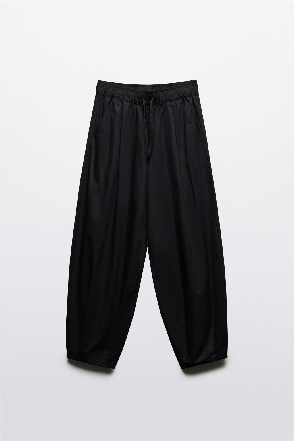 Брюки barrel fit из хлопка - цвет черный - 7