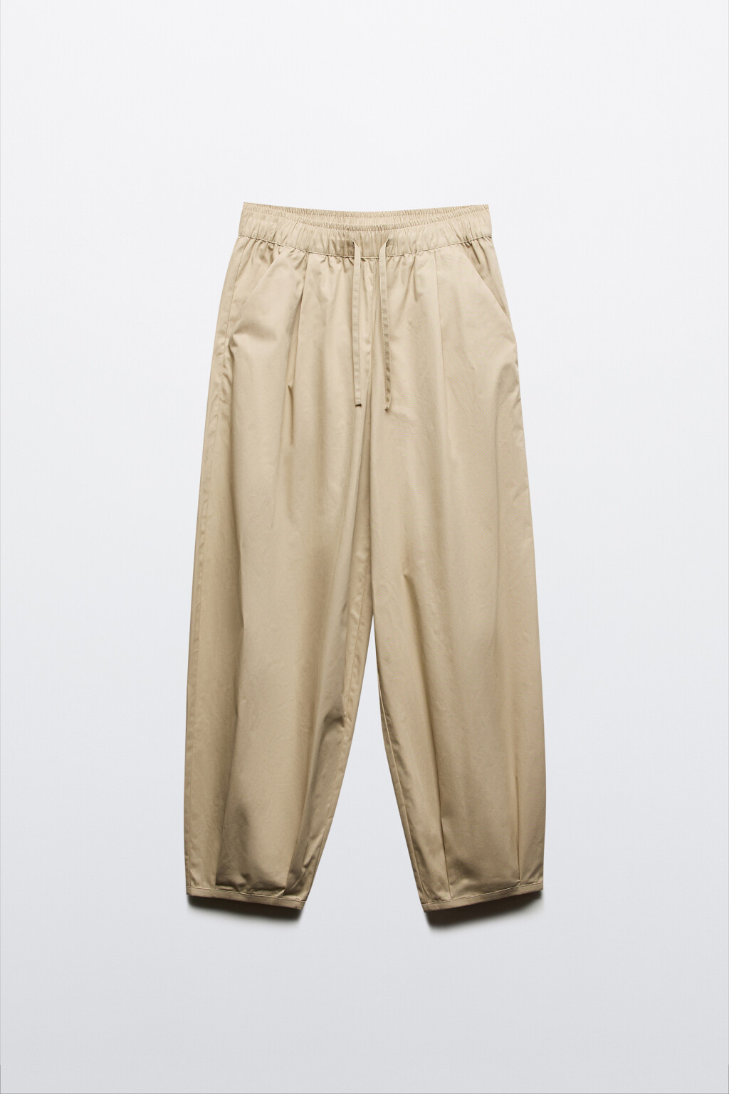 Брюки barrel fit из хлопка - цвет молочный - 7