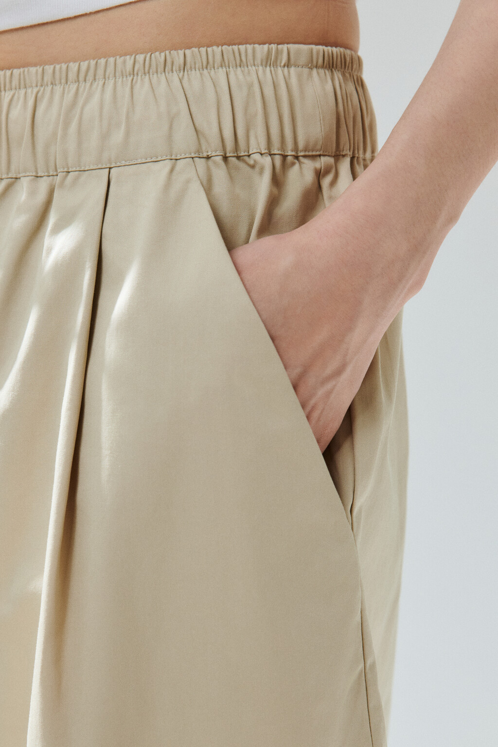 Брюки barrel fit из хлопка - цвет молочный - 6