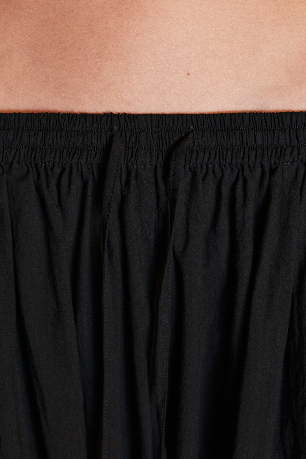 Брюки-аладдины из хлопка - цвет черный - 6