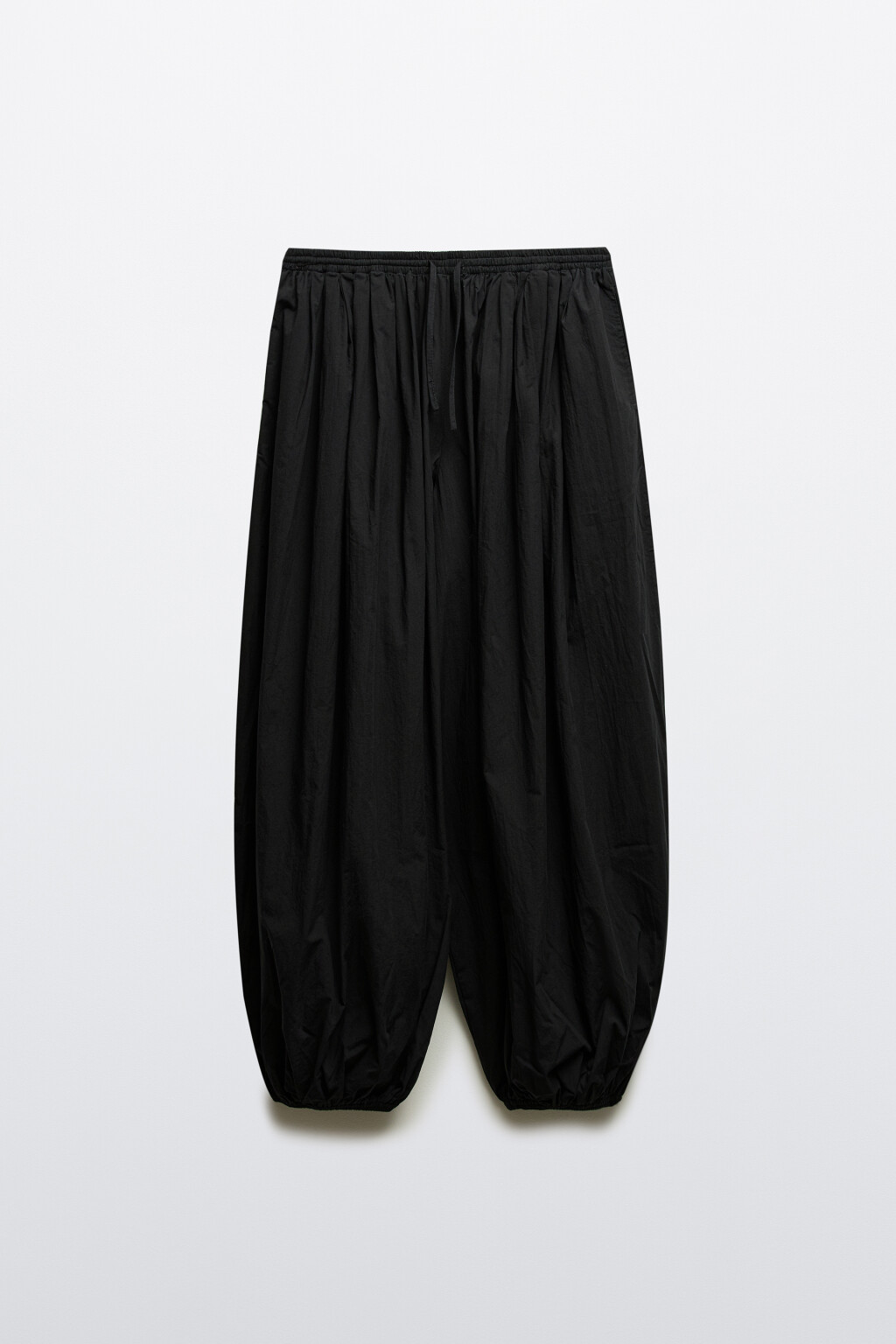 Брюки-аладдины широкие из хлопка - цвет черный - 7