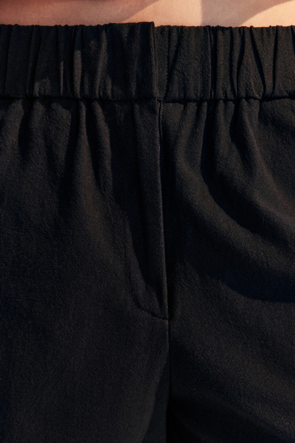 Шорты хлопковые с поясом-резинкой - цвет черный - 6