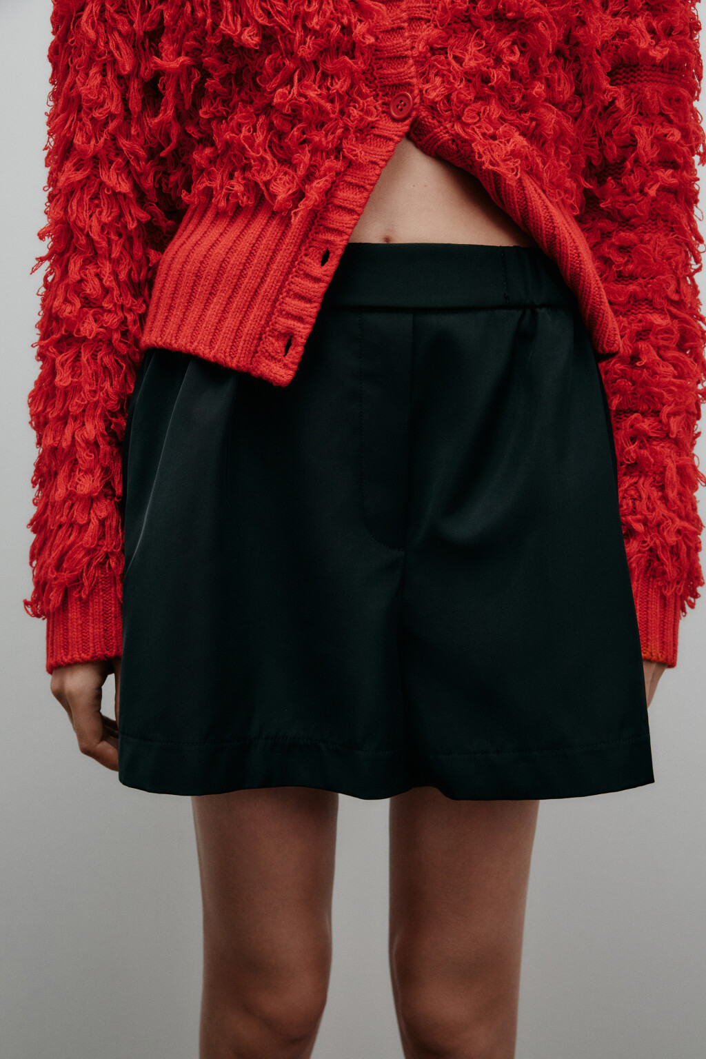 Шорты широкие из нейлона - цвет черный - 6