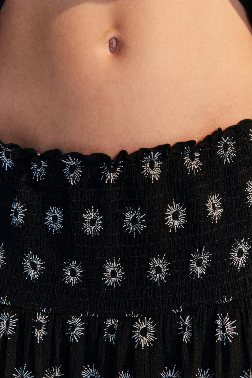 Юбка-шорты с оборками и воланами - цвет черный - 5