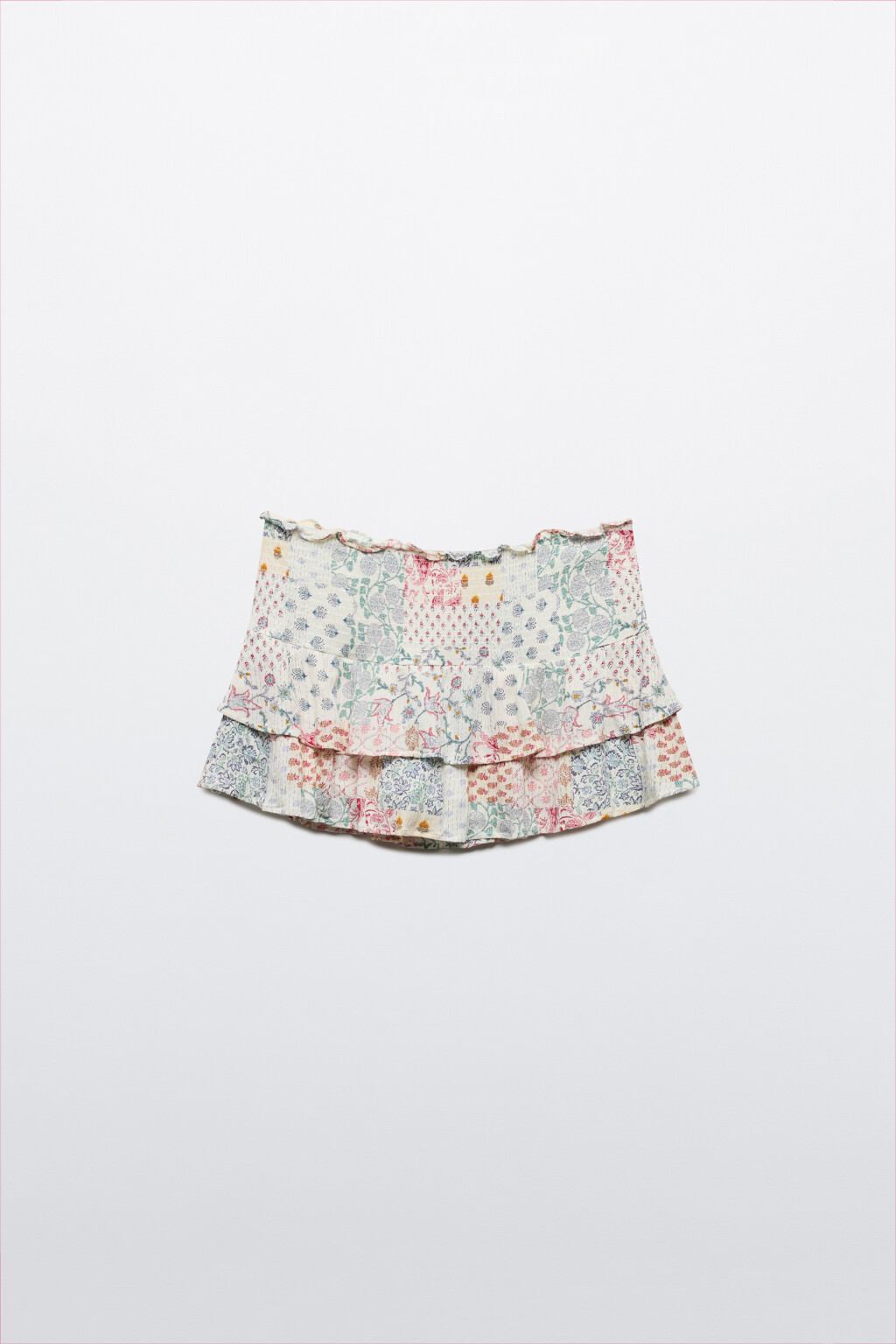 Юбка-шорты с оборками и воланами - цвет бежевый - 7