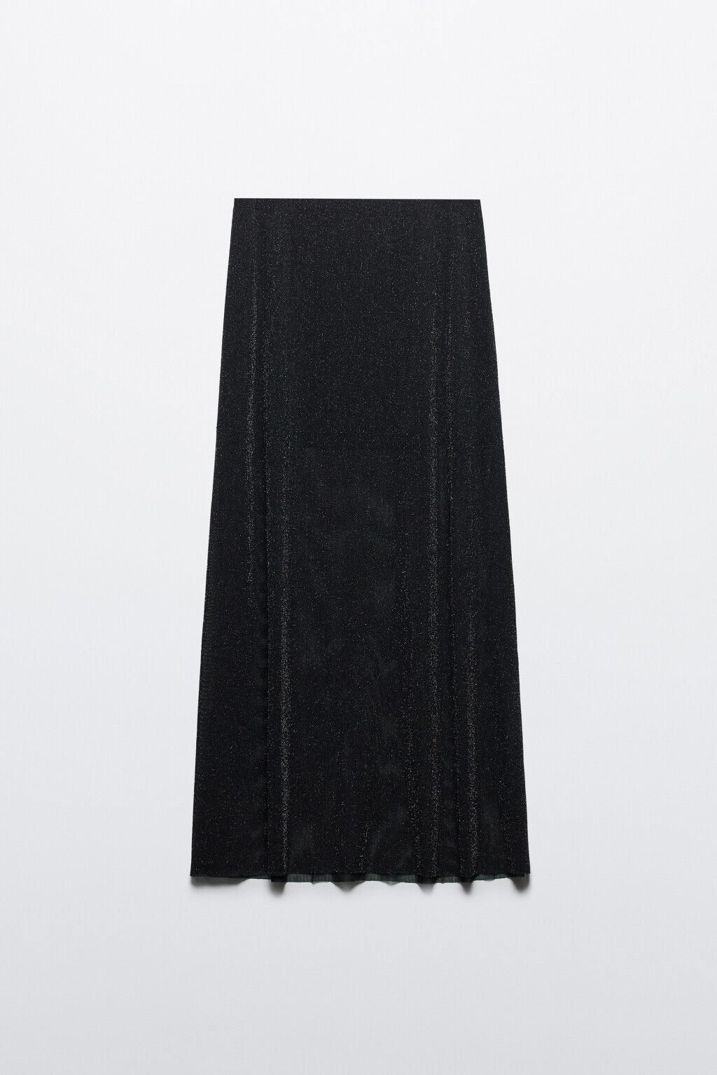 Юбка-годе макси с люрексом - цвет черный - 8