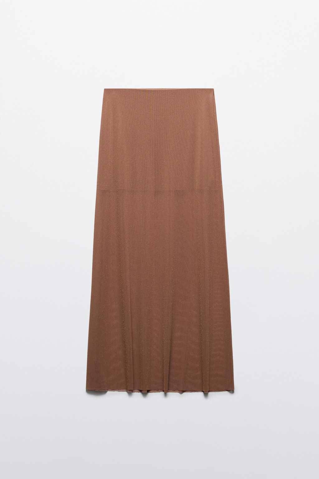 Юбка-годе макси с люрексом - цвет бежевый - 7