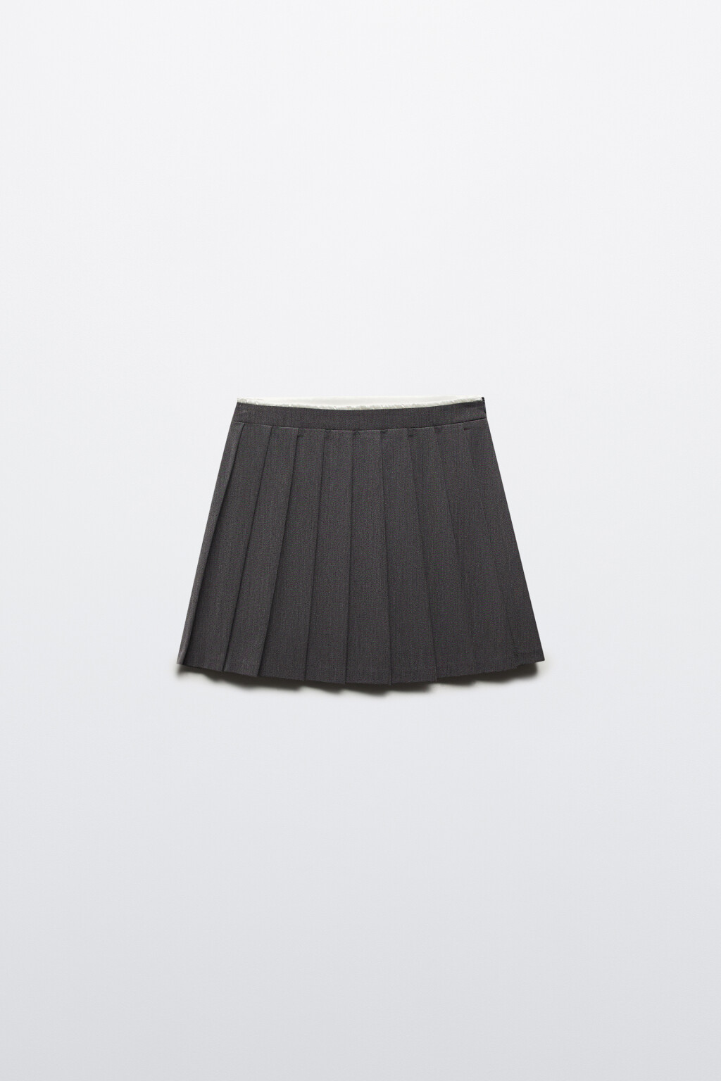 Юбка мини в складку - цвет серый - 7
