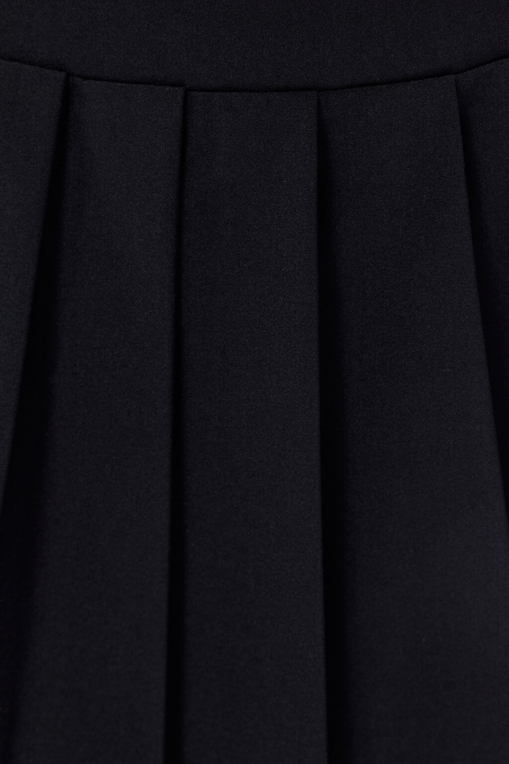 Юбка мини в складку - цвет черный - 5