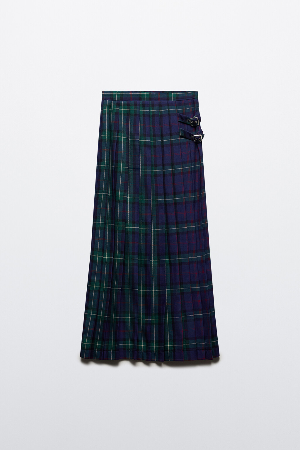 Юбка макси в складку с ремешками - цвет синий - 8