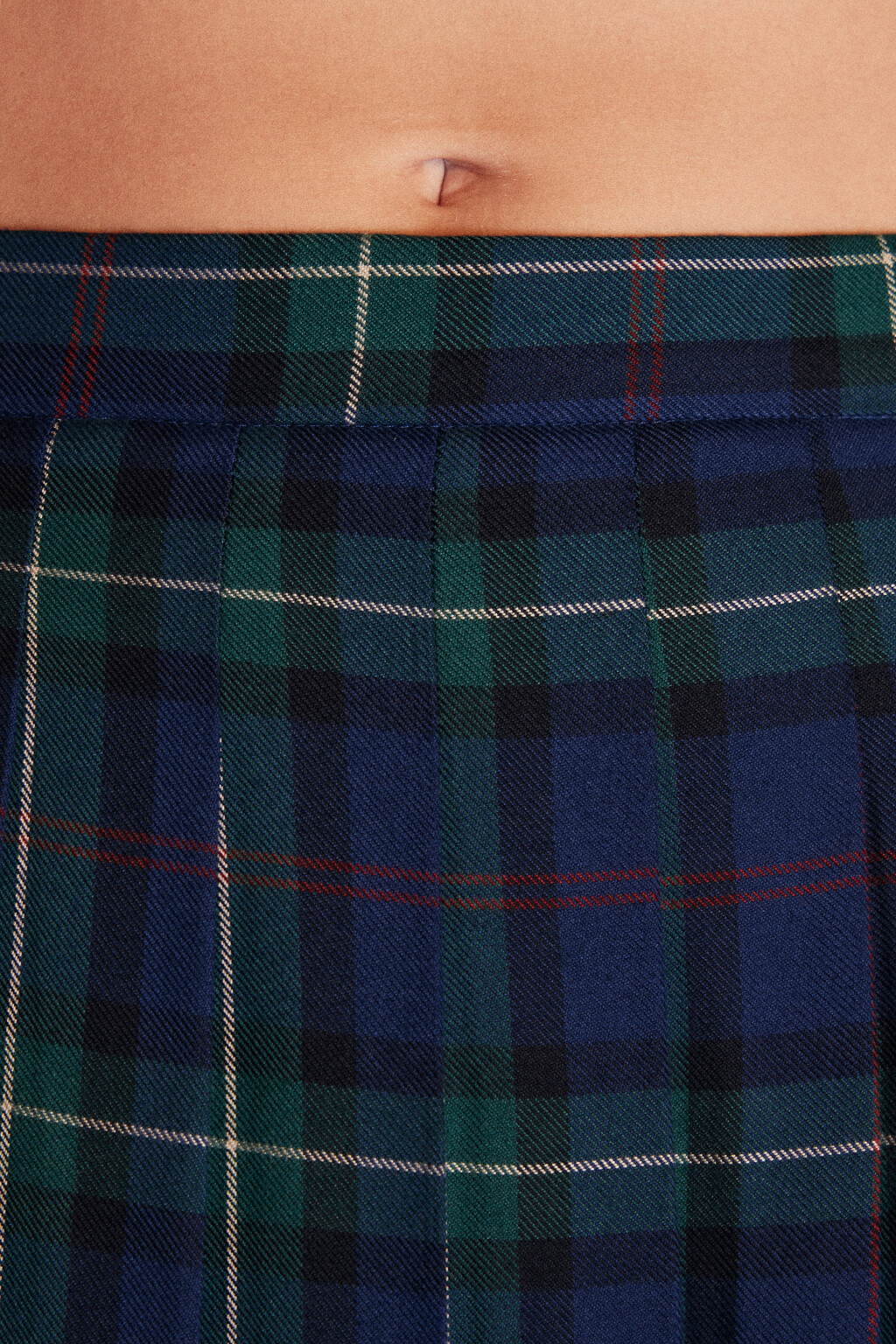 Юбка макси в складку с ремешками - цвет синий - 6