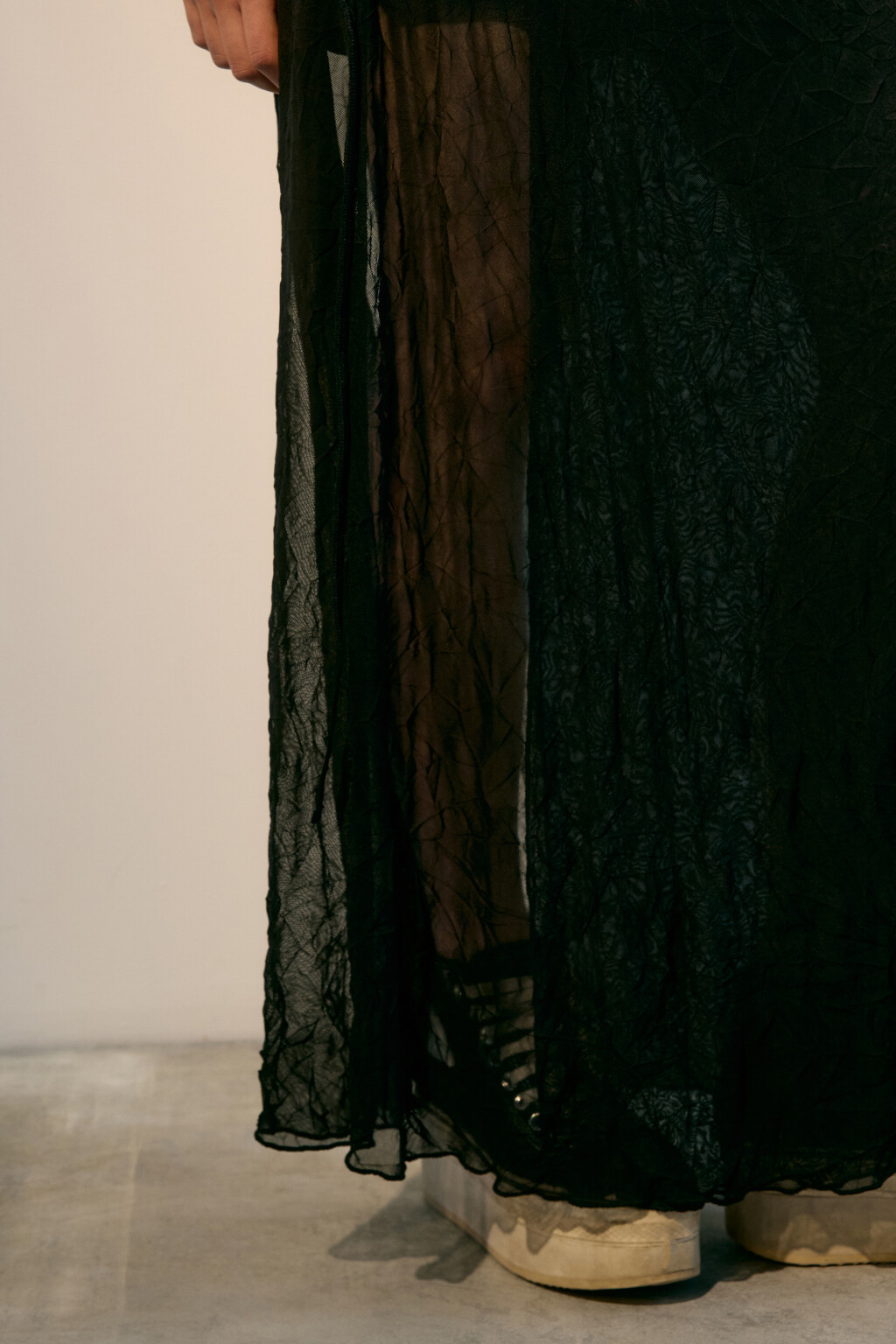 Юбка макси с запахом на завязках - цвет черный - 6