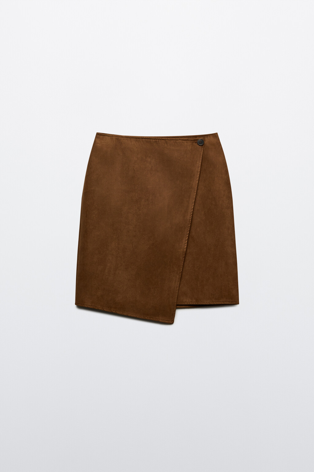 Юбка миди прямая с запахом - цвет коричневый - 9