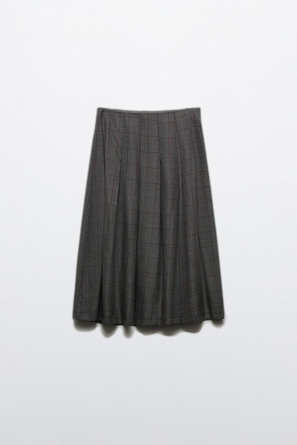 Юбка миди в складку с разрезом - цвет серый - 7