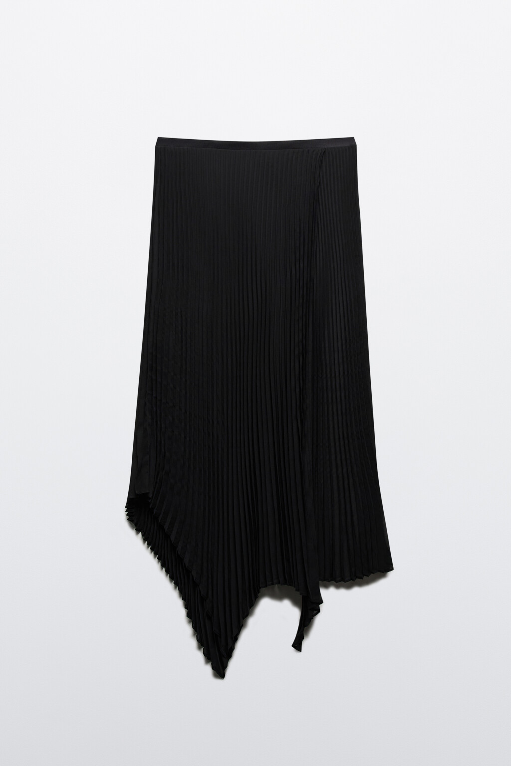 Юбка миди асимметричная с запахом - цвет черный - 9