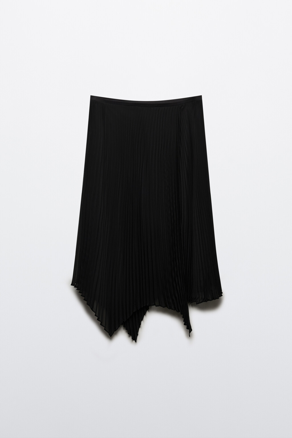 Юбка миди асимметричная с запахом - цвет черный - 9