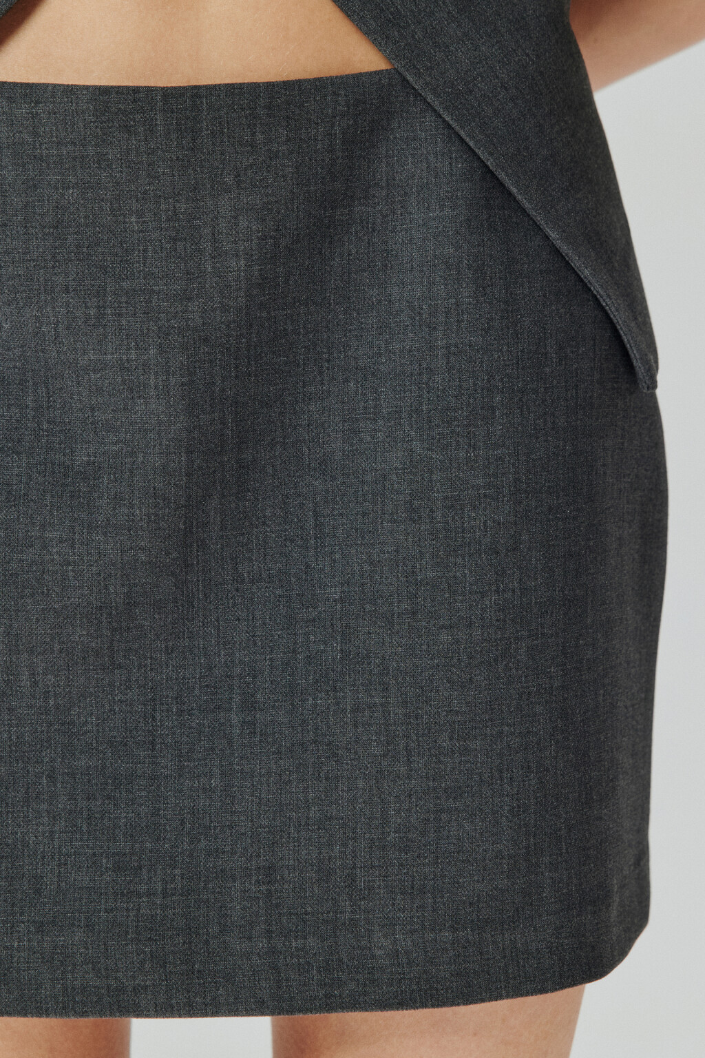 Юбка-шорты мини костюмная - цвет серый - 7