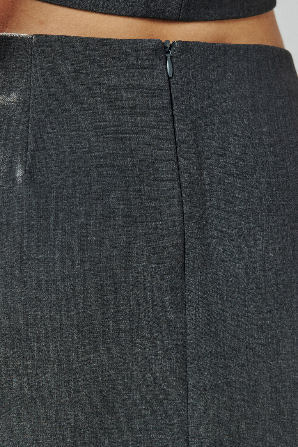 Юбка-шорты мини костюмная - цвет серый - 8