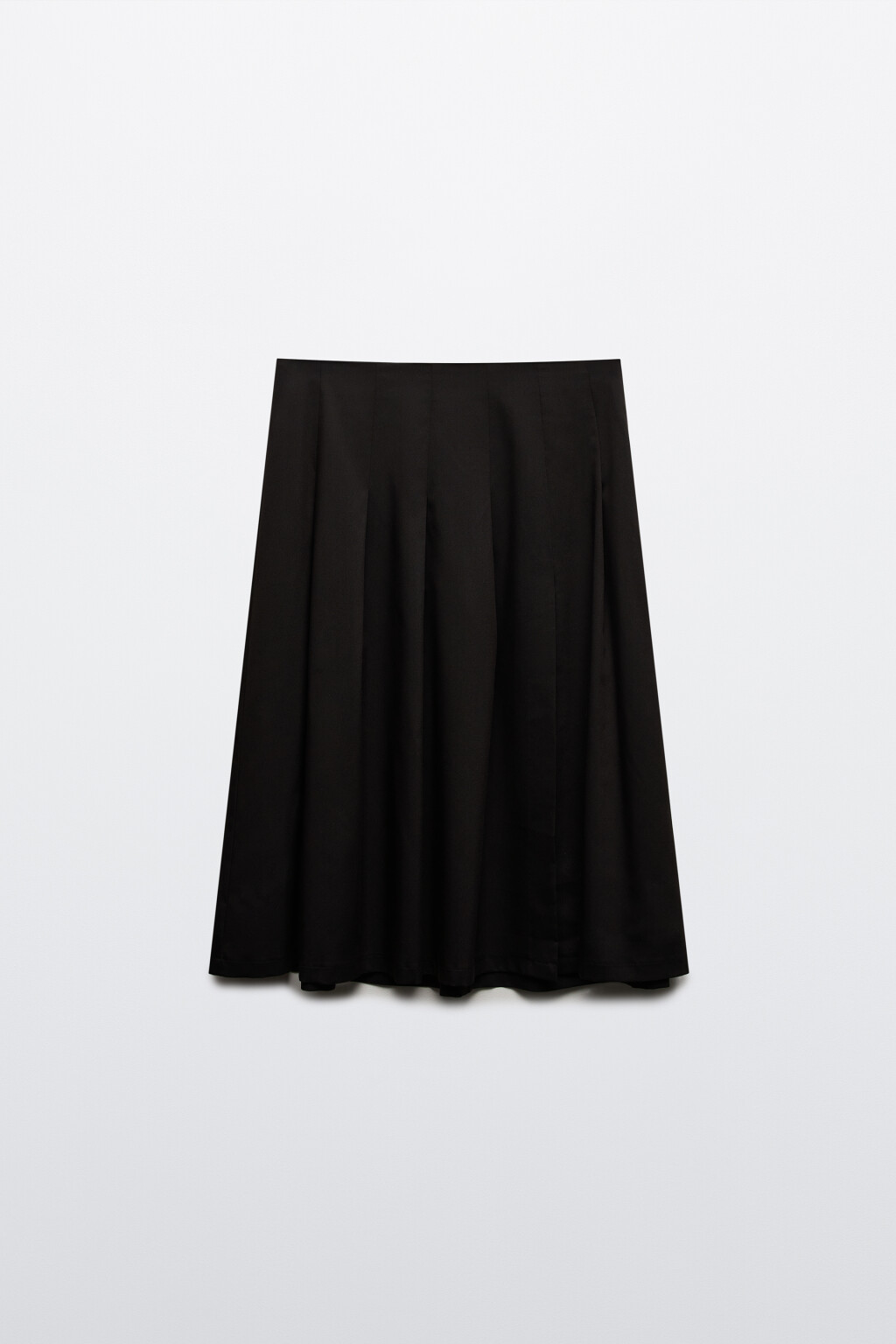 Юбка миди в складку с разрезом - цвет черный - 7