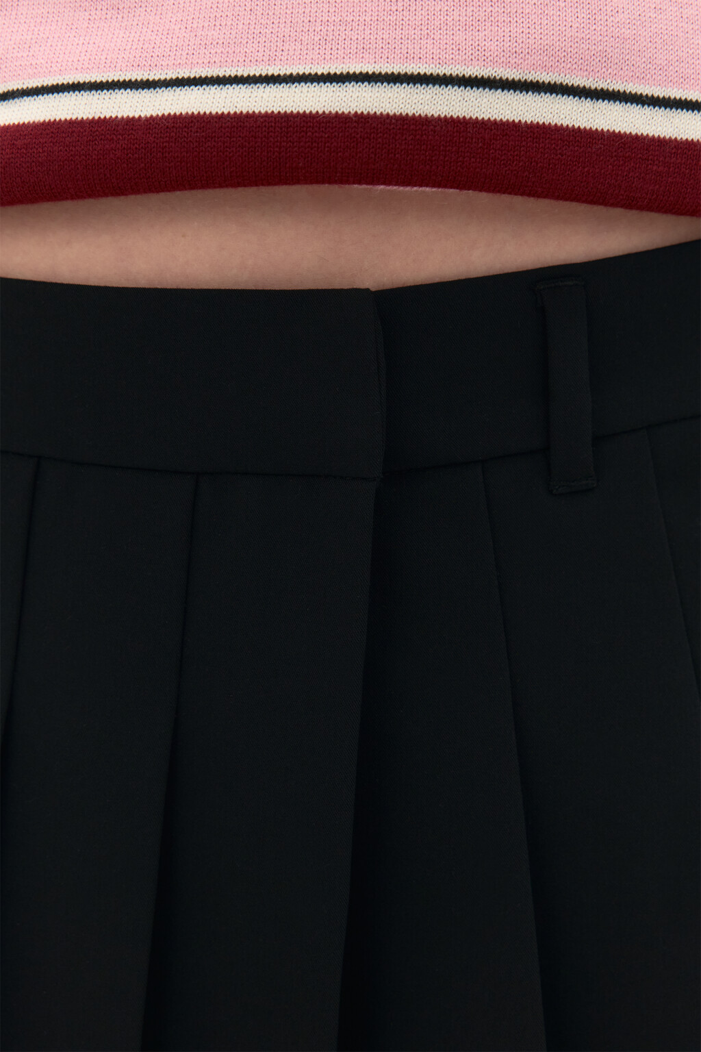 Юбка в складку асимметричная - цвет черный - 5