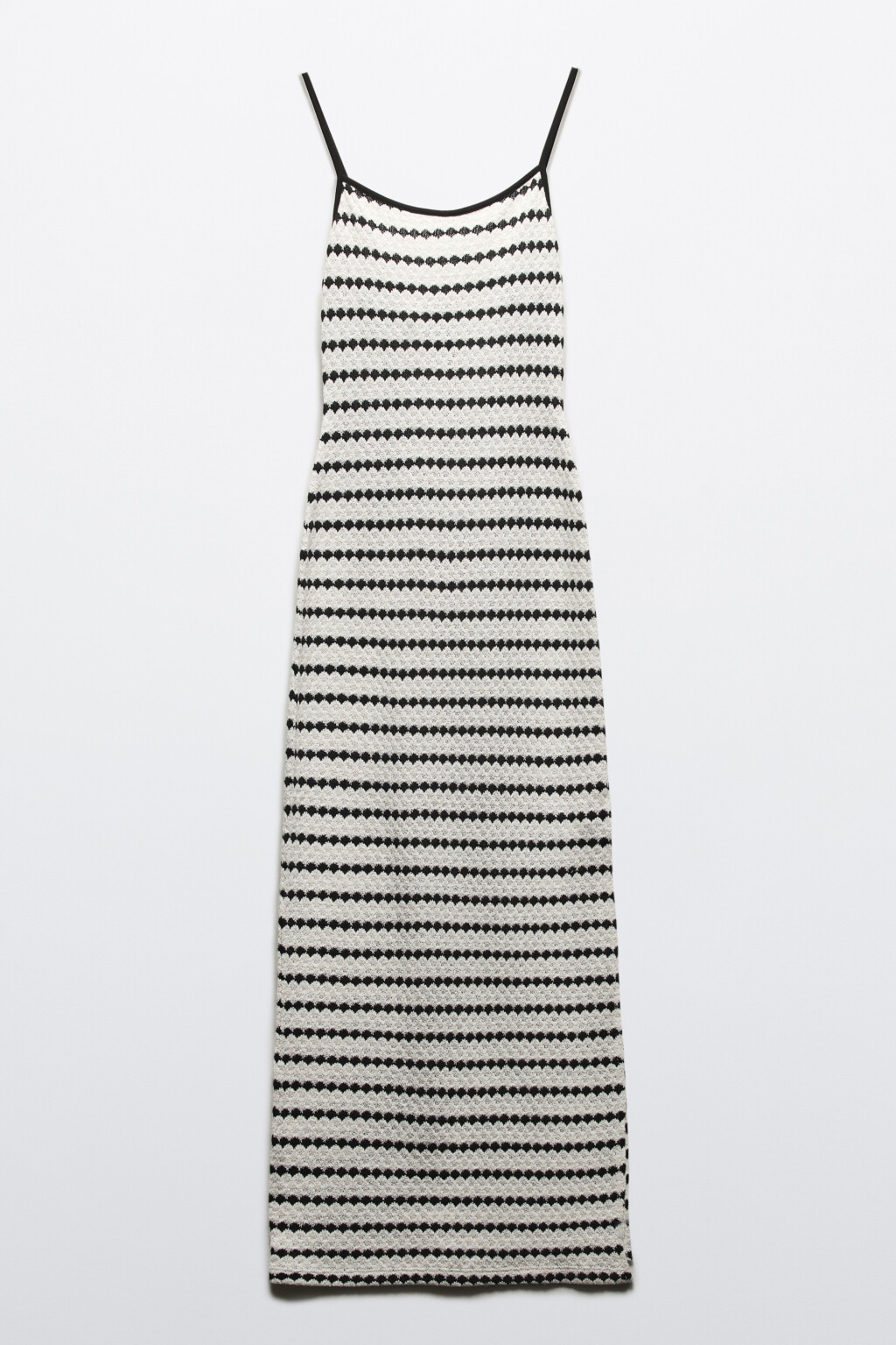 Платье макси ажурное на бретельках - цвет белый - 10