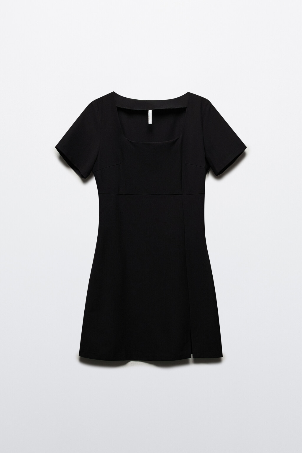 Платье мини с вырезом-каре - цвет черный - 7