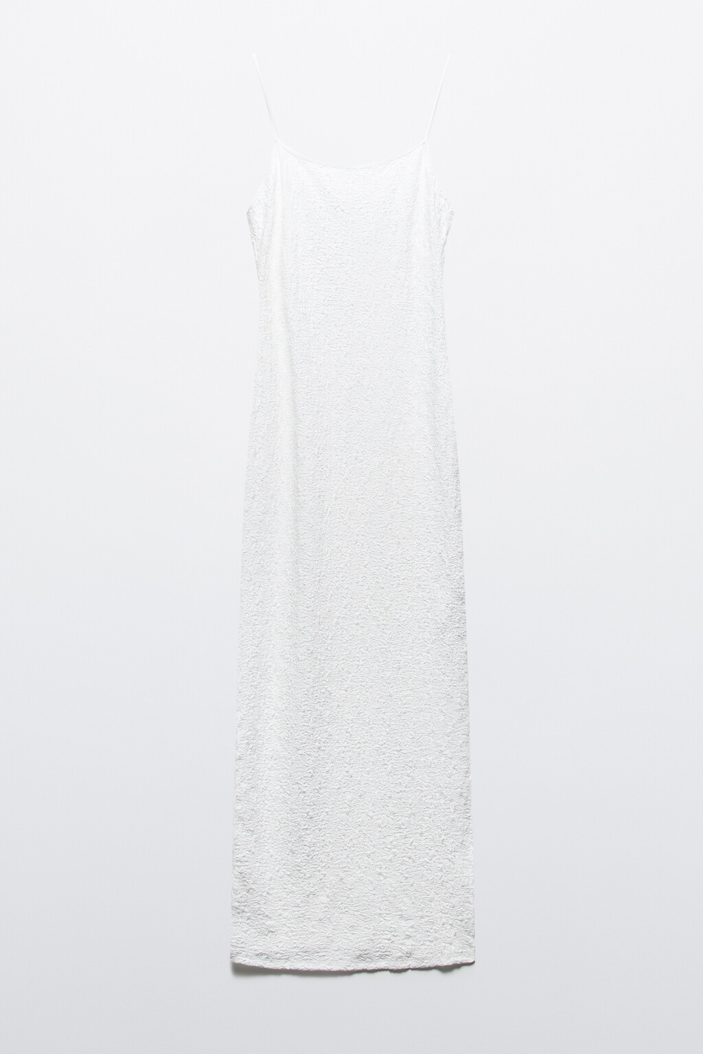 Платье-футляр макси из жатой ткани - цвет белый - 8
