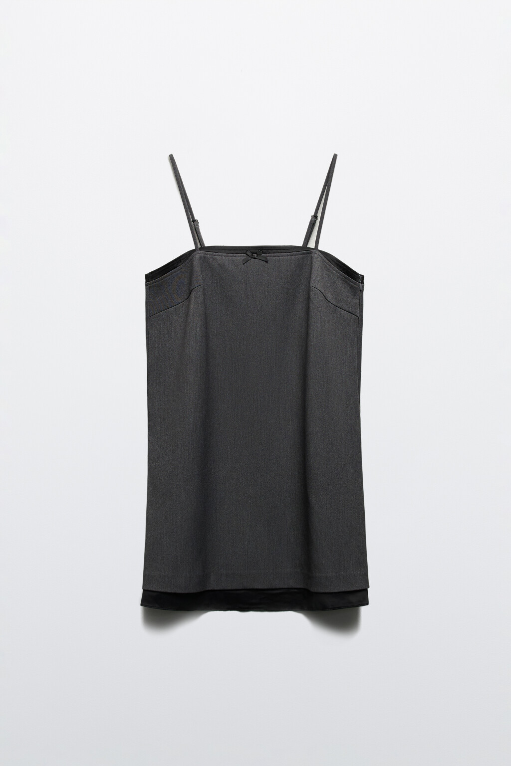 Платье-сарафан костюмное на бретельках - цвет серый - 7