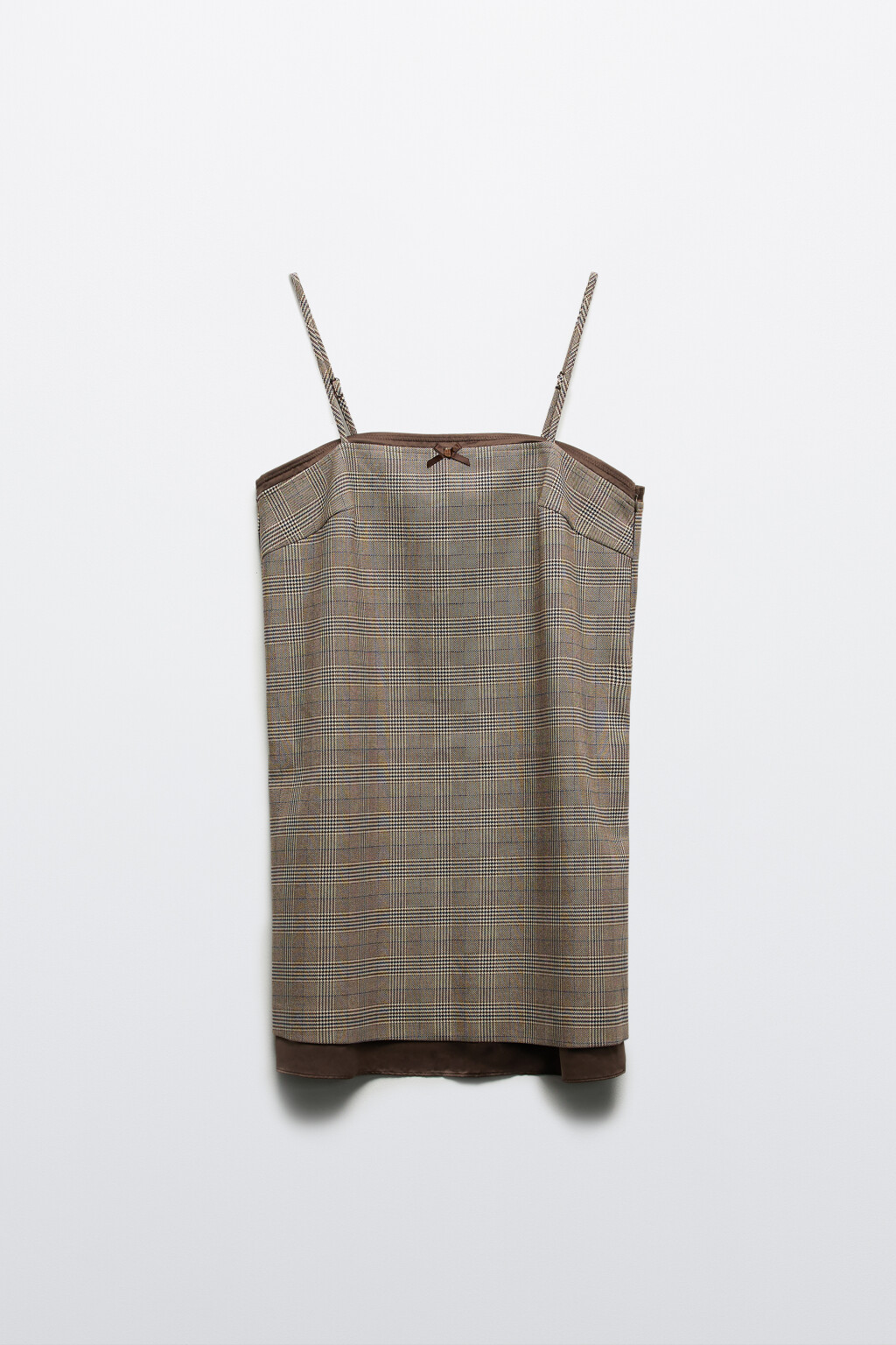 Платье-сарафан костюмное на бретельках - цвет бежевый - 7