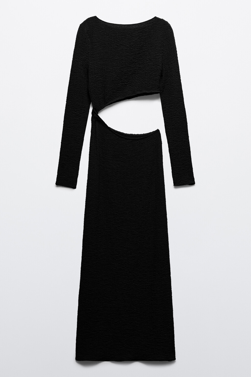 Платье-футляр с вырезом на талии - цвет черный - 8