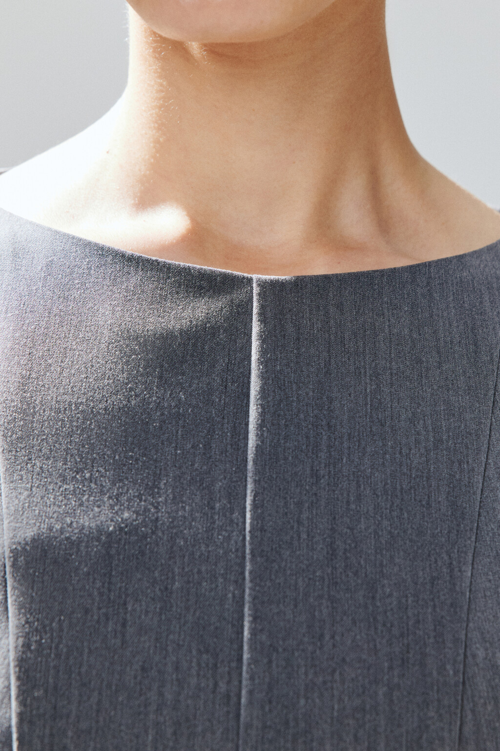 Платье мини с пышной юбкой - цвет серый - 6