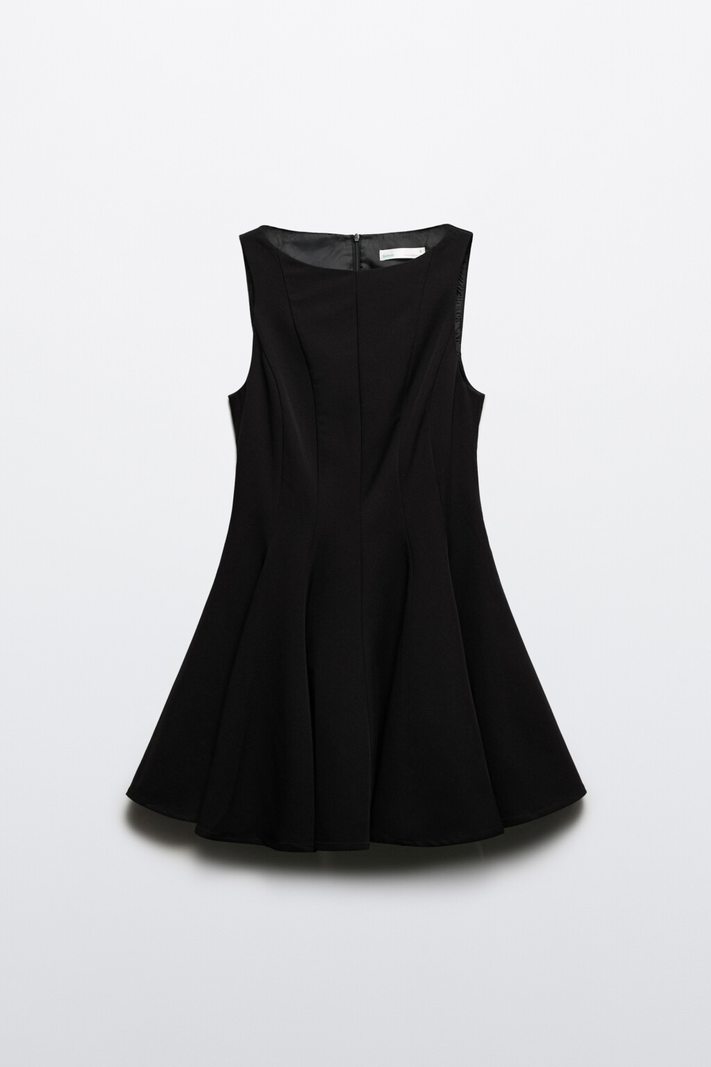 Платье мини с пышной юбкой - цвет черный - 6