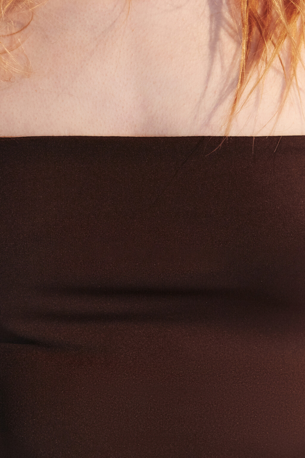 Платье-бандо миди асимметричное - цвет коричневый - 5