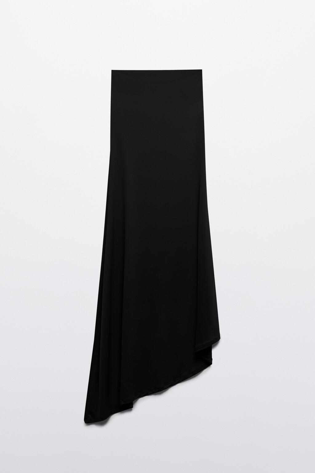 Платье-бандо миди асимметричное - цвет черный - 6