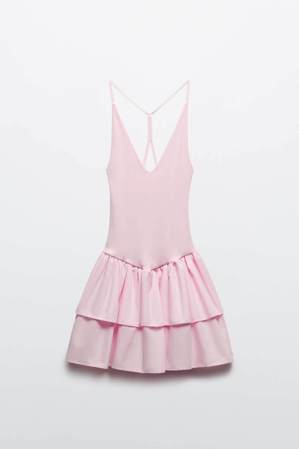 Платье мини с пышной юбкой - цвет розовый - 8