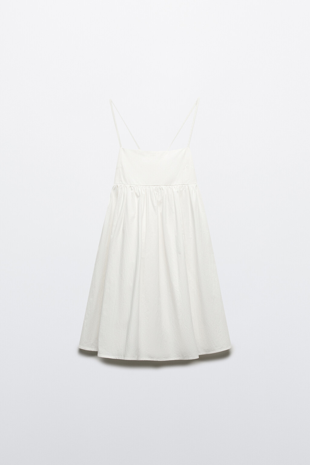 Платье-сарафан мини с завязками - цвет белый - 8