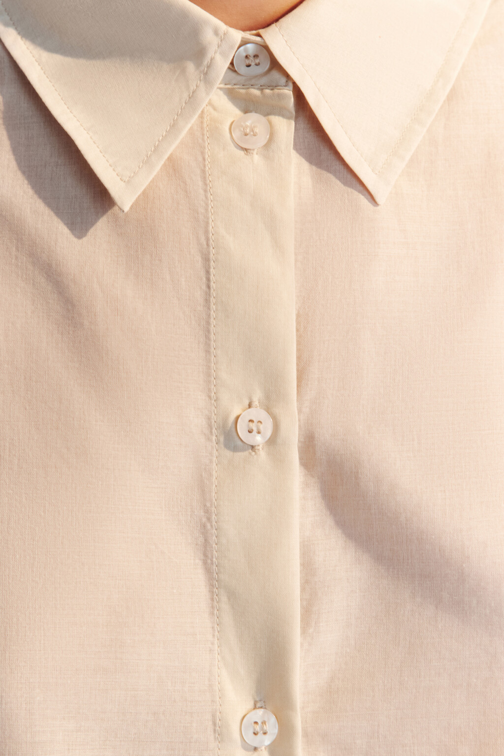 Рубашка oversize хлопковая - цвет молочный - 6