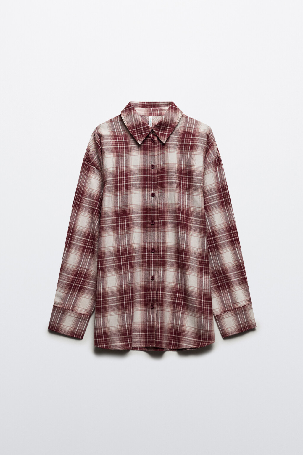 Рубашка хлопковая в клетку - цвет бежевый - 8