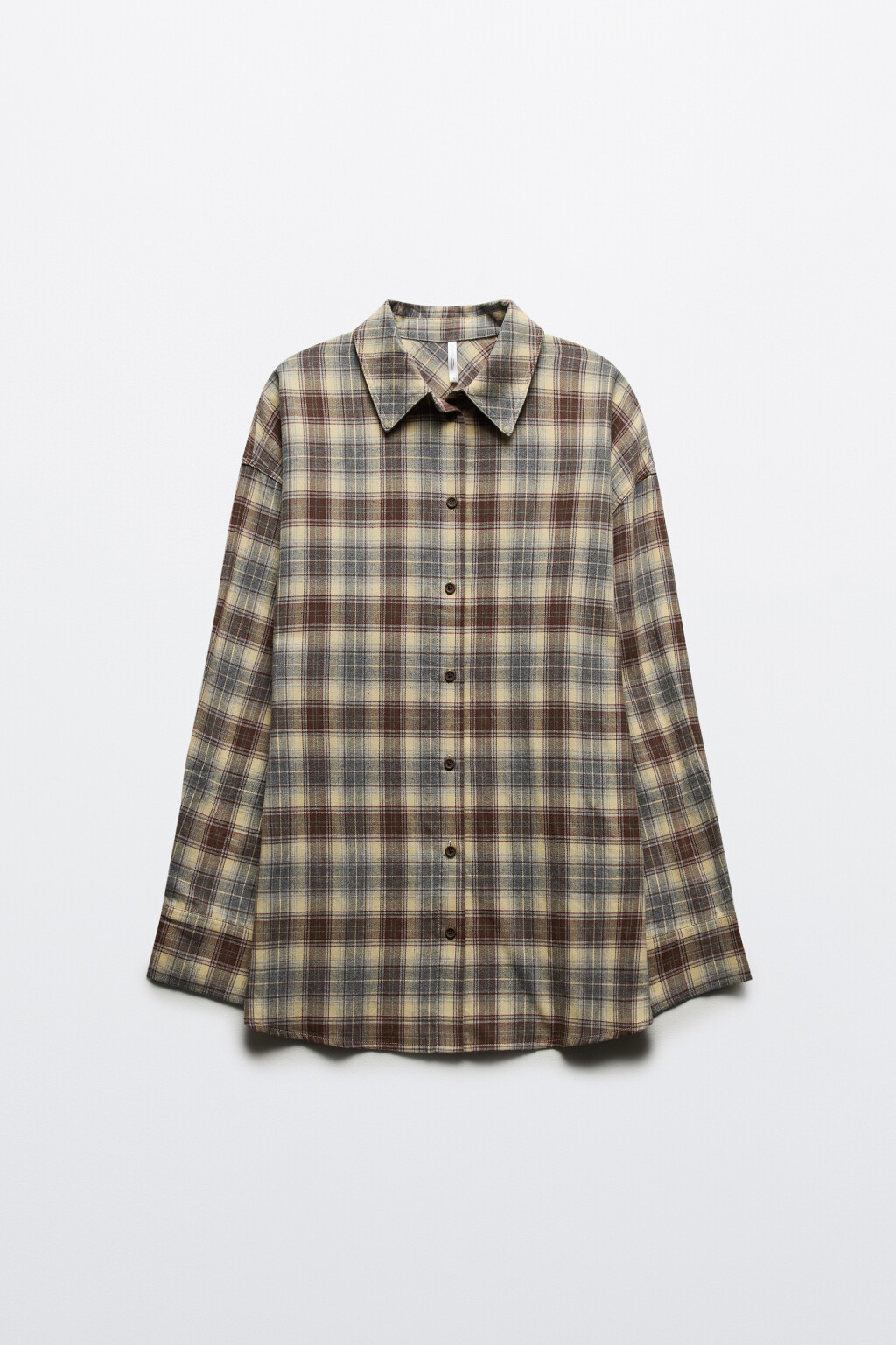 Рубашка хлопковая в клетку - цвет мультиколор - 8