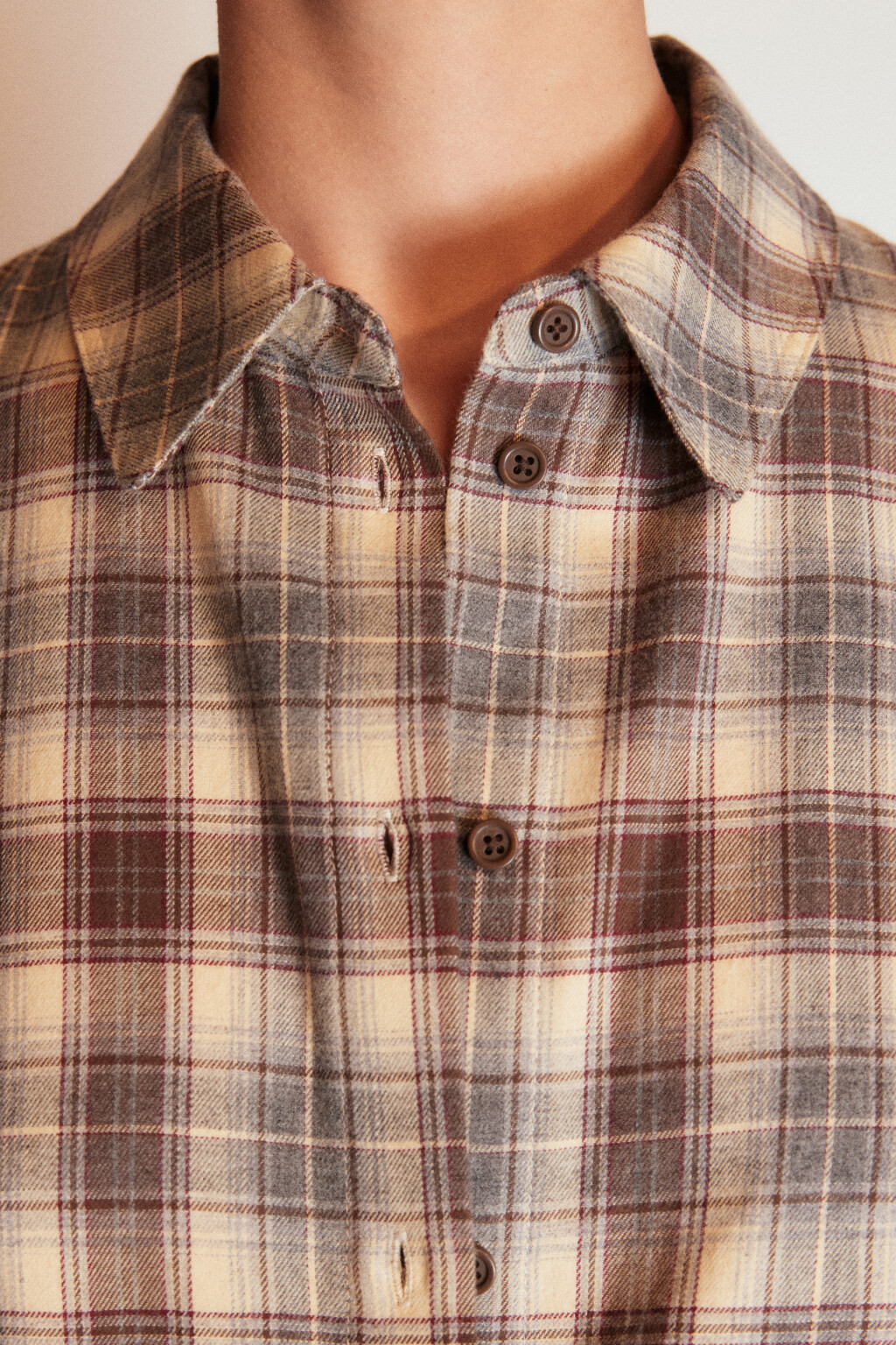 Рубашка хлопковая в клетку - цвет мультиколор - 7