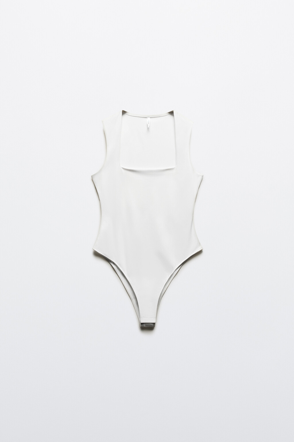 Боди-майка с квадратным вырезом - цвет белый - 8