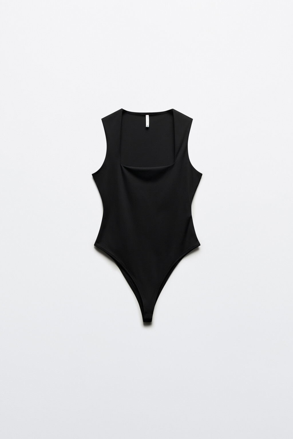 Боди-майка с квадратным вырезом - цвет черный - 8