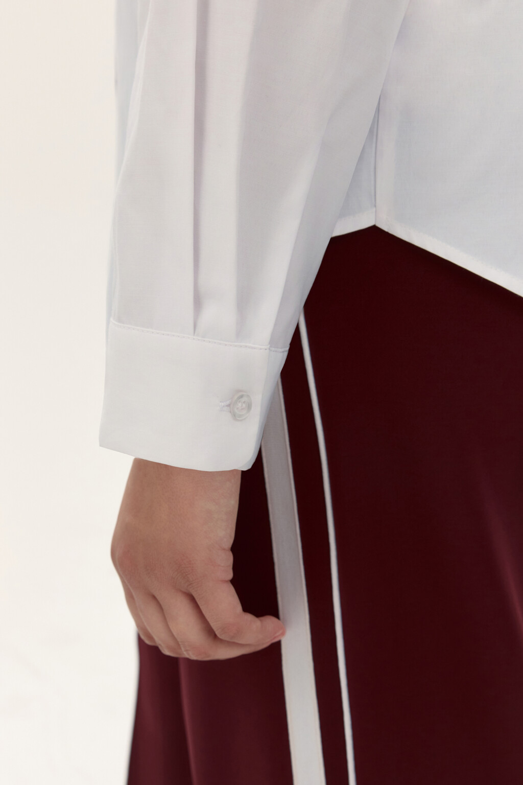 Блузка классическая с галстуком - цвет белый - 7