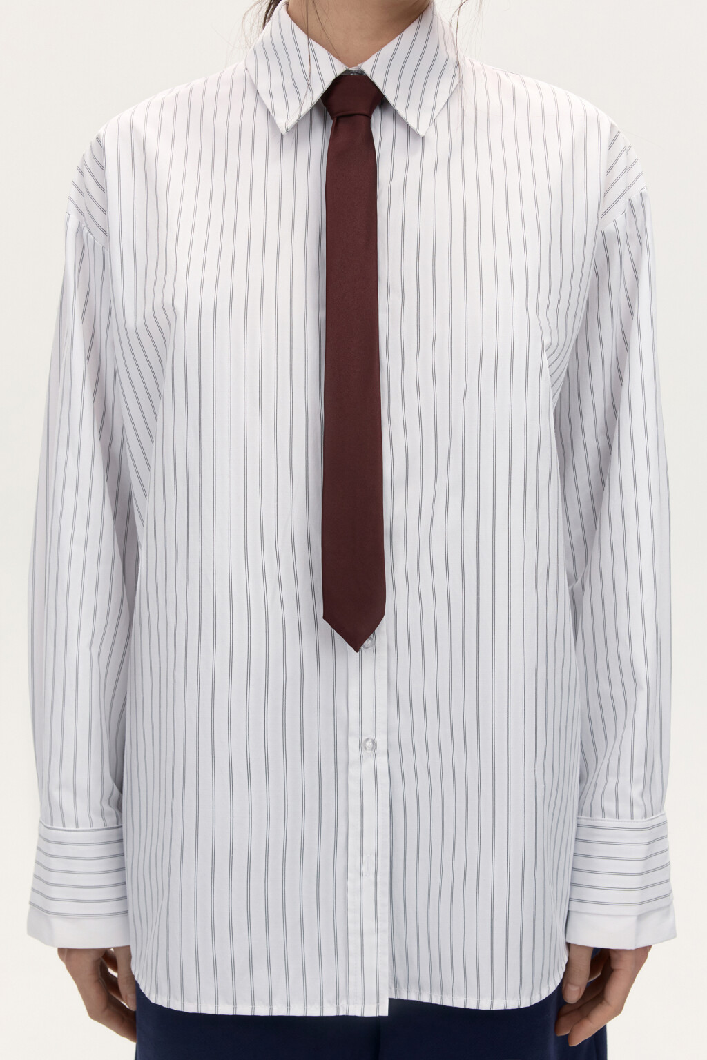 Рубашка с двойными манжетами и галстуком - цвет мультиколор - 5