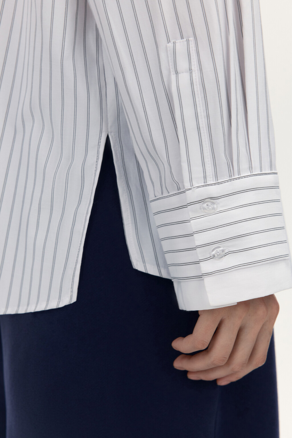 Рубашка с двойными манжетами и галстуком - цвет мультиколор - 7