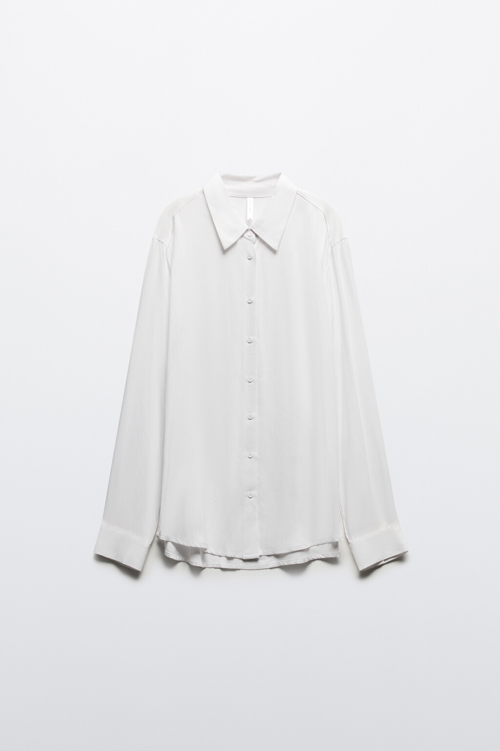 Блузка-рубашка классическая из вискозы - цвет белый - 7