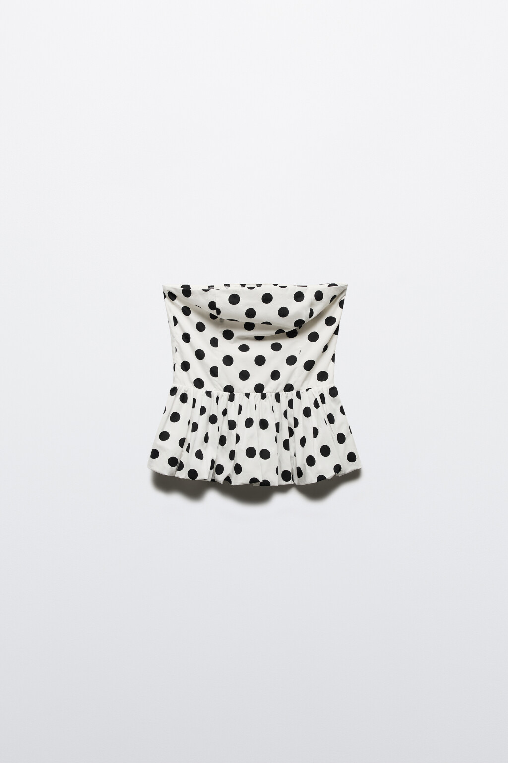 Топ-бандо с пышной баской - цвет белый - 7