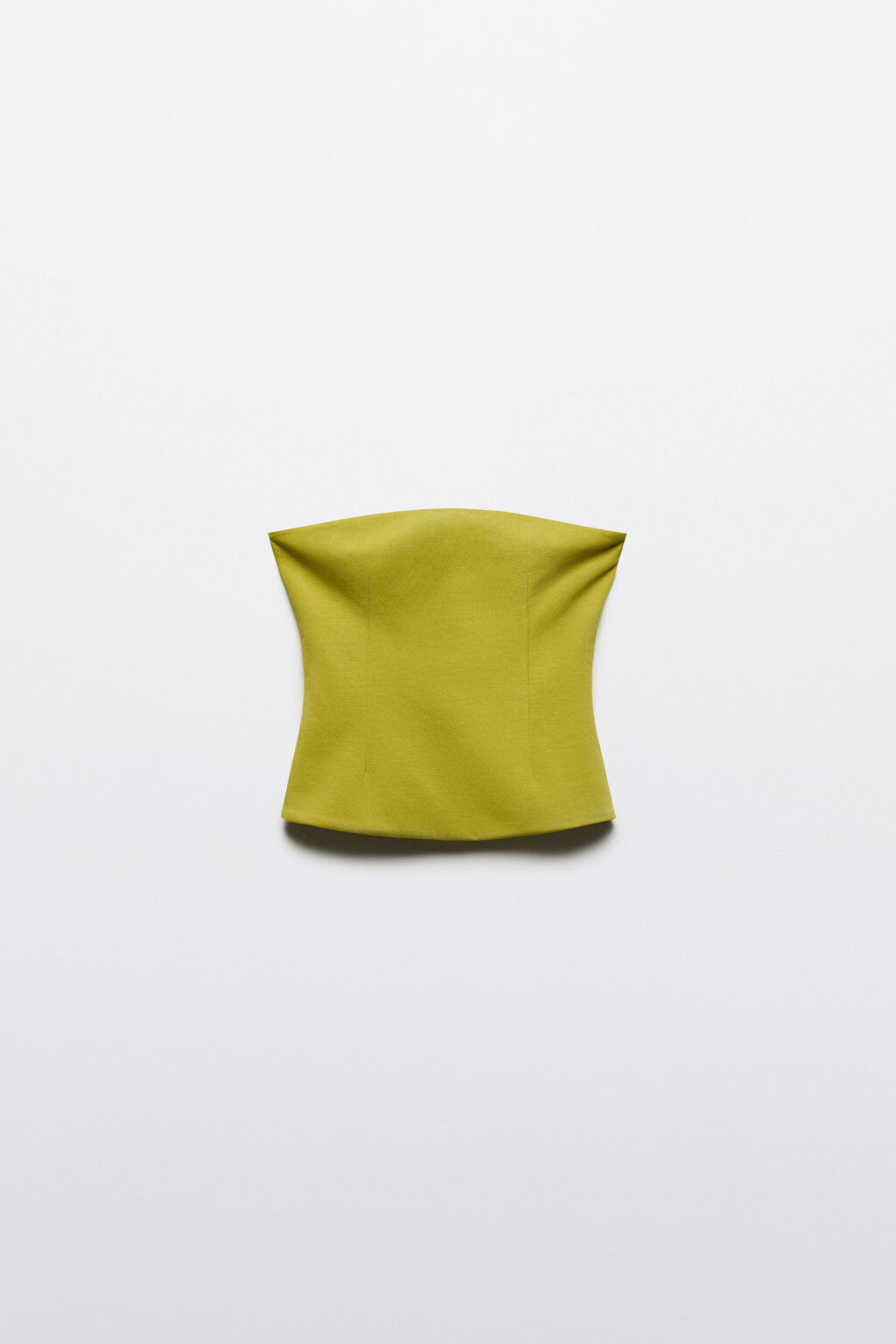 Топ-бандо облегающий с баской - цвет зеленый - 7