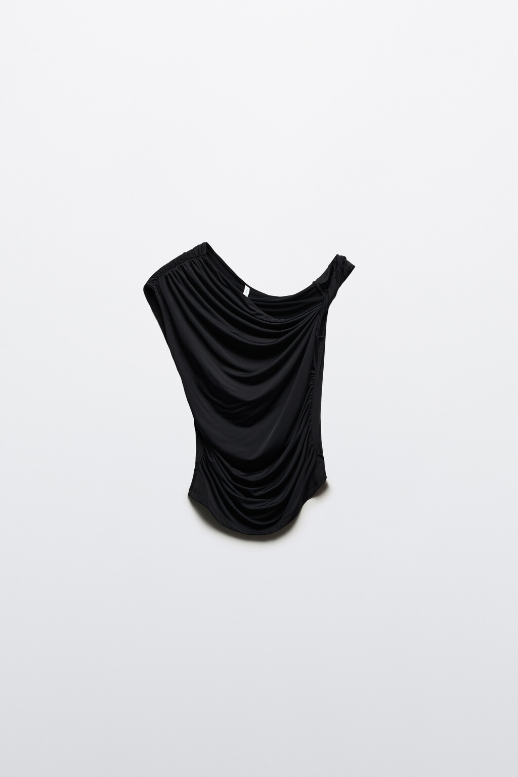 Топ с асимметричными бретелями - цвет черный - 7